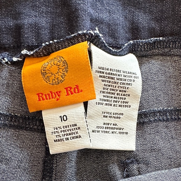Ruby Rd. Dark Blue Denim Pants - Picture 2 of 9
